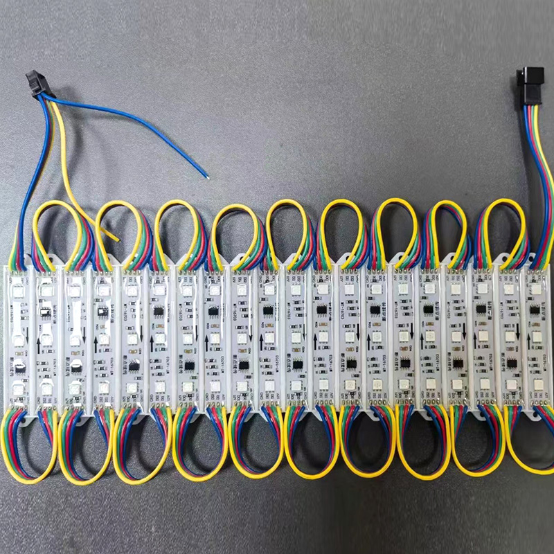 MT16703 3-Chip 12V Breakpoint Continue Addressable RGB LED Pixel Module, 20pcs Per String